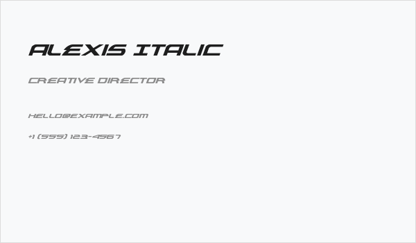 Alexis Italic Business Card