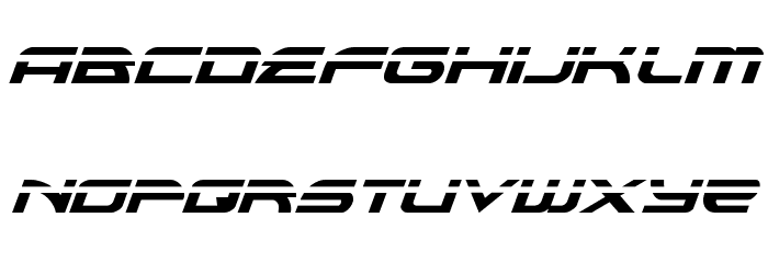 Alexis Laser Italic Font LOWERCASE