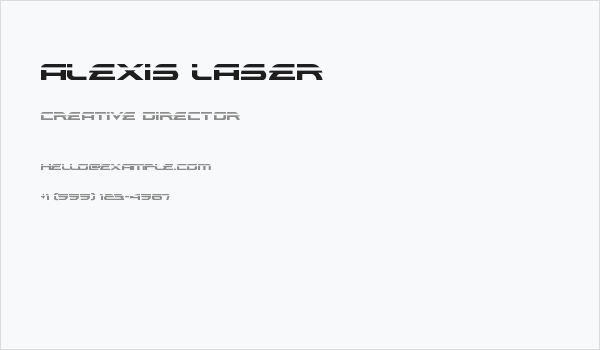 Alexis Laser Business Card