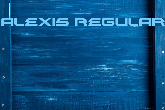 Alexis Regular Font examples