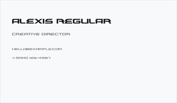Alexis Regular Business Card