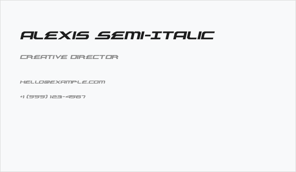 Alexis Semi-Italic Business Card