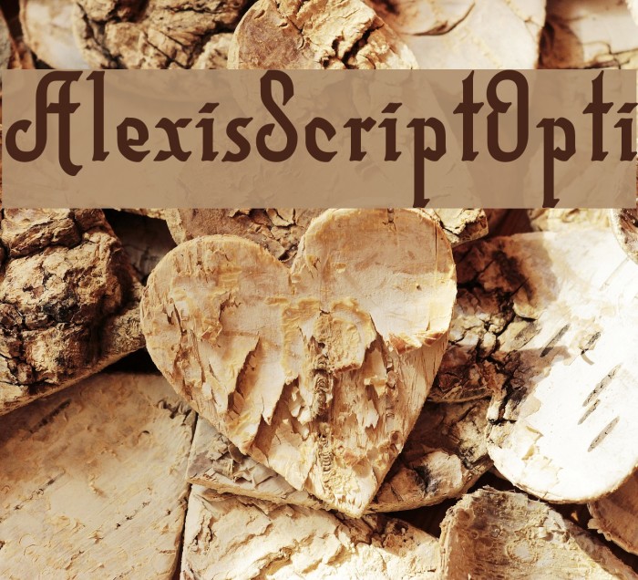 AlexisScriptOpti Font examples