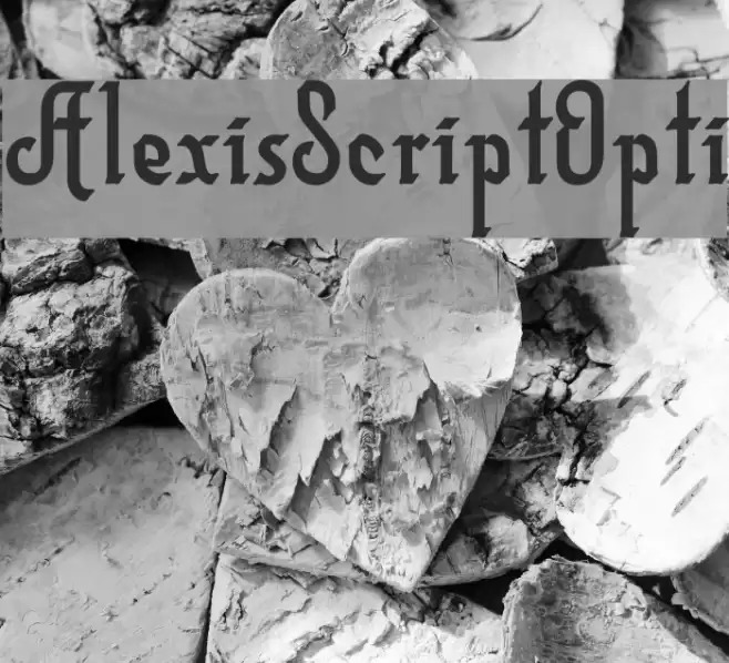 AlexisScriptOpti Font examples