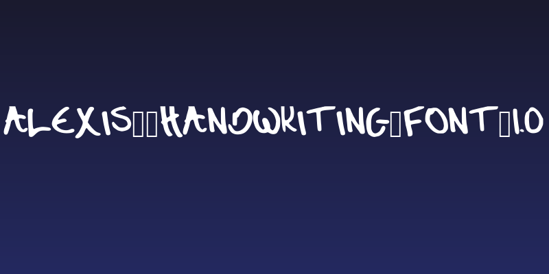 Alexis__Handwriting_Font_1.0 Social Header