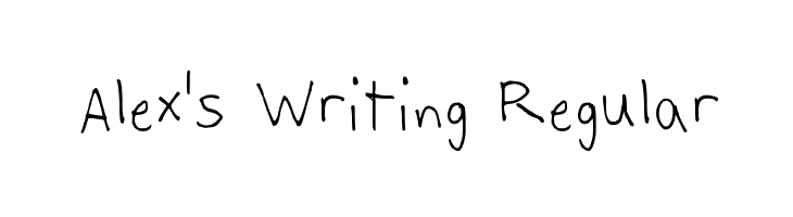 Alex's Writing Regular  नि: शुल्क फ़ॉन्ट्स डाउनलोड