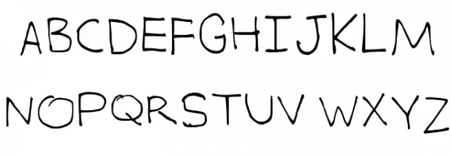 Alex's Writing Regular Fonte MAIÚSCULAS