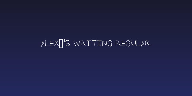 Alex's Writing Regular Social Header