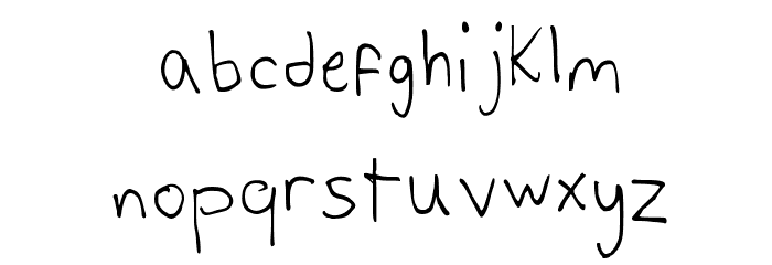 Alex's Writing Regular Font LOWERCASE