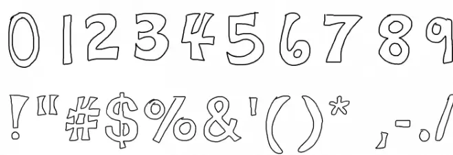 AlexsBubbles Font OTHER CHARS