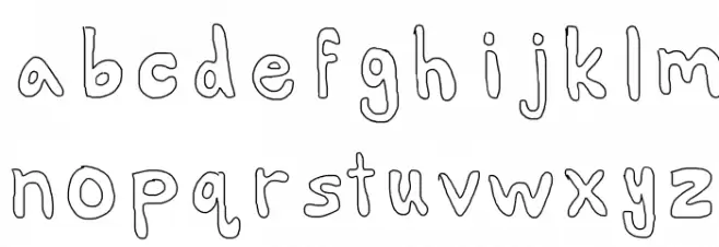 AlexsBubbles Font LOWERCASE