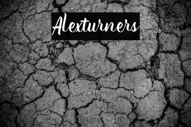 Alexturners Font examples