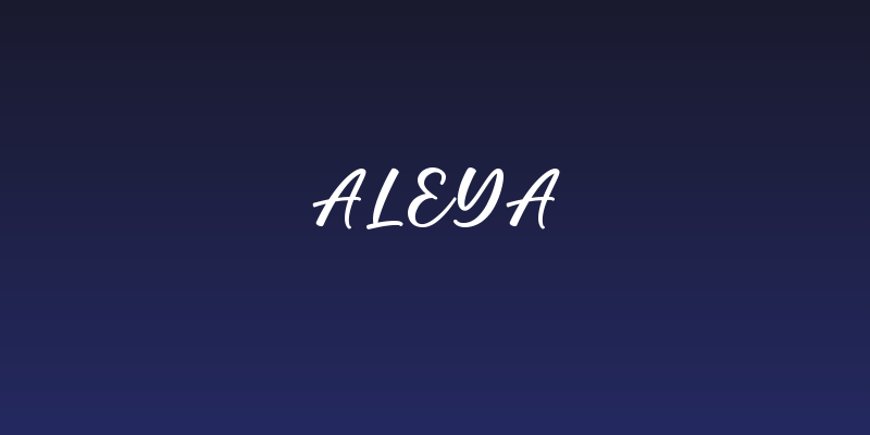 Aleya Social Header