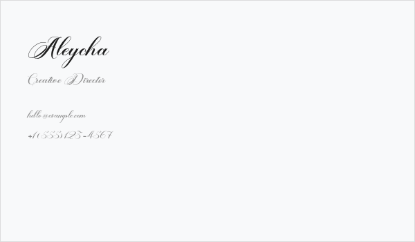 Aleycha Business Card