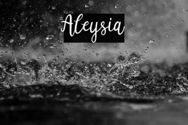 Aleysia Font examples