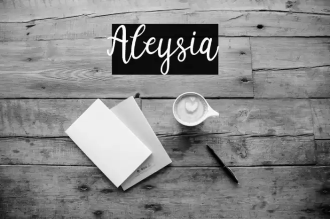 Aleysia Font examples