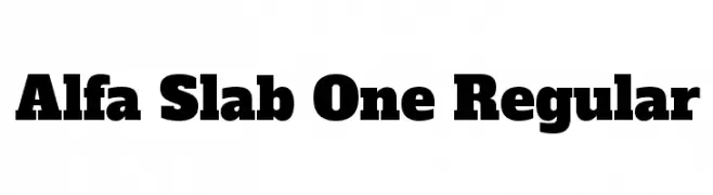 Alfa Slab One Regular  font caratteri gratis