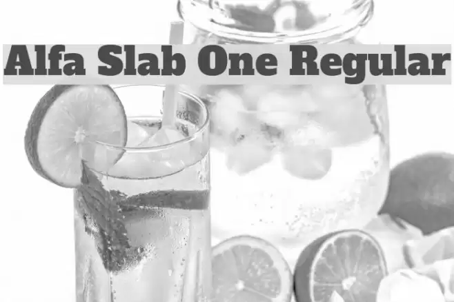 Alfa Slab One Regular Font examples