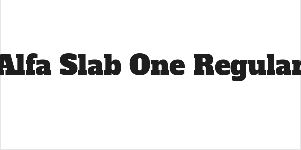 Alfa Slab One Regular Logo