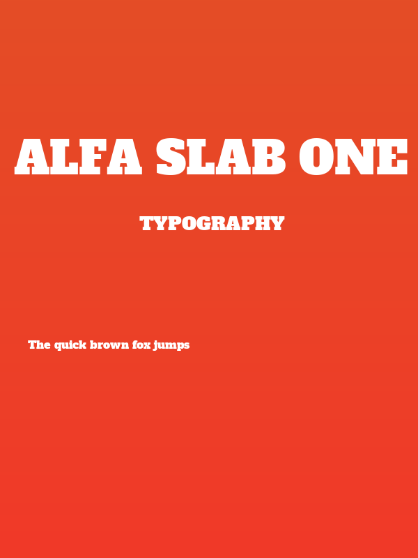 Alfa Slab One Regular Poster
