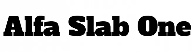 Alfa Slab One  font caratteri gratis