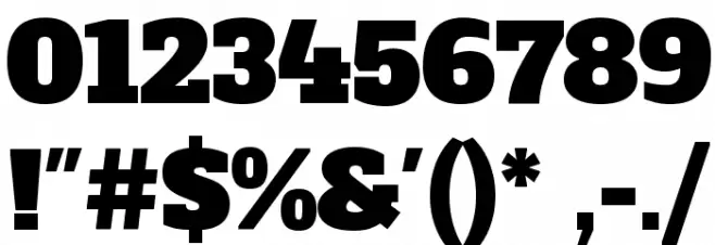 Alfa Slab One Font OTHER CHARS