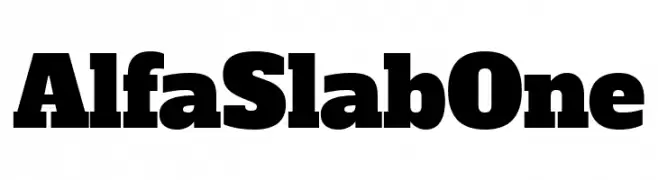 Alfa Slab One  font caratteri gratis