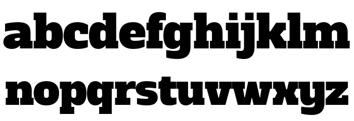 Alfa Slab One Font LOWERCASE