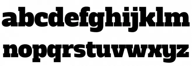 Alfa Slab One Font LOWERCASE