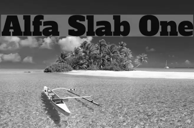 Alfa Slab One Font examples