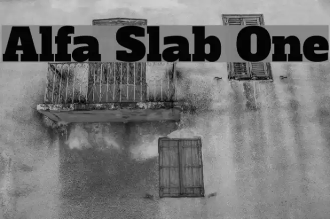 Alfa Slab One Font examples