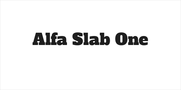 Alfa Slab One Logo