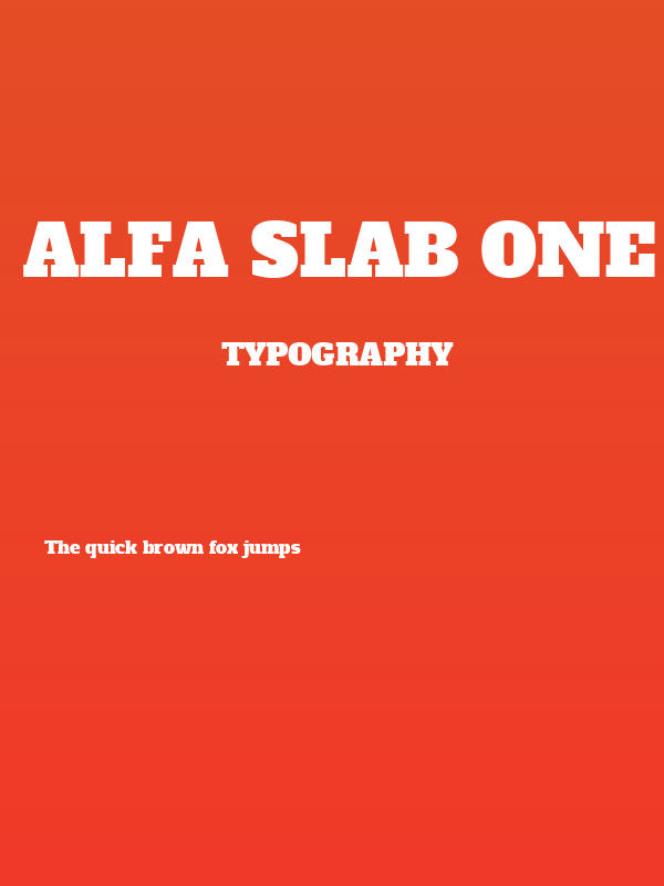 Alfa Slab One Poster