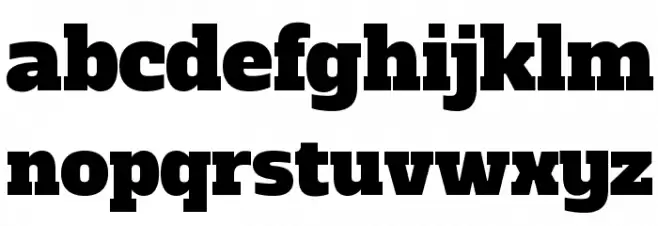 Alfa Slab One Font LOWERCASE