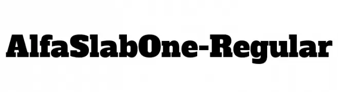 AlfaSlabOne-Regular  font caratteri gratis