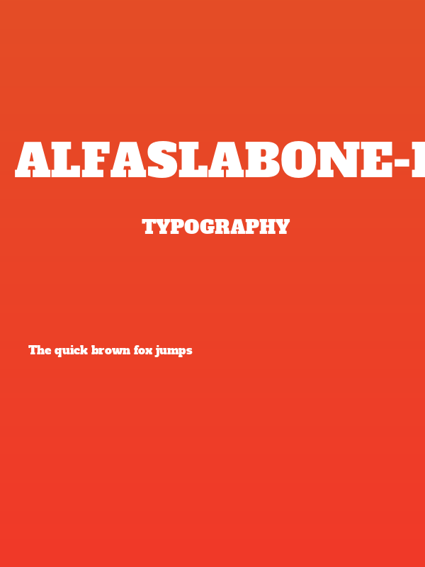 AlfaSlabOne-Regular Poster