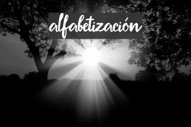 Alfabetización Font examples