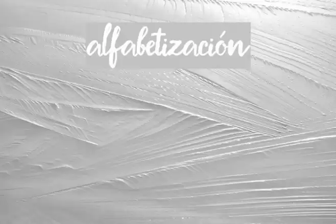 Alfabetización Font examples
