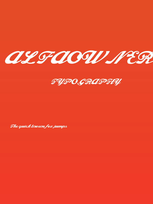 Alfaowner Script Bold Italic Poster