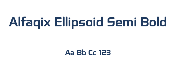 Alfaqix Ellipsoid Semi Bold Font Preview