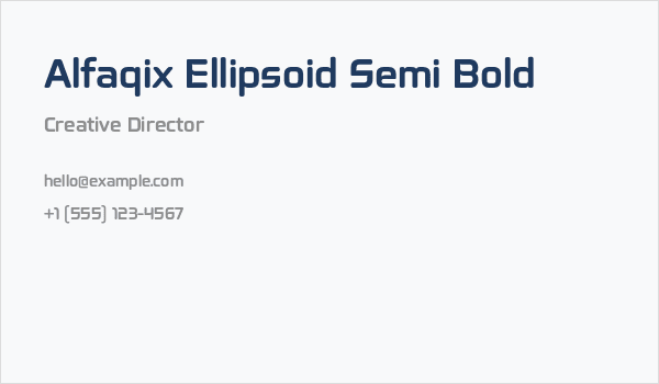 Alfaqix Ellipsoid Semi Bold Business Card