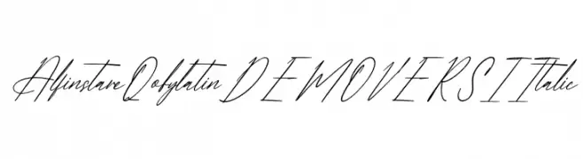 Alfinstare Qobylatin DEMO VERSI Italic  Free Fonts Download