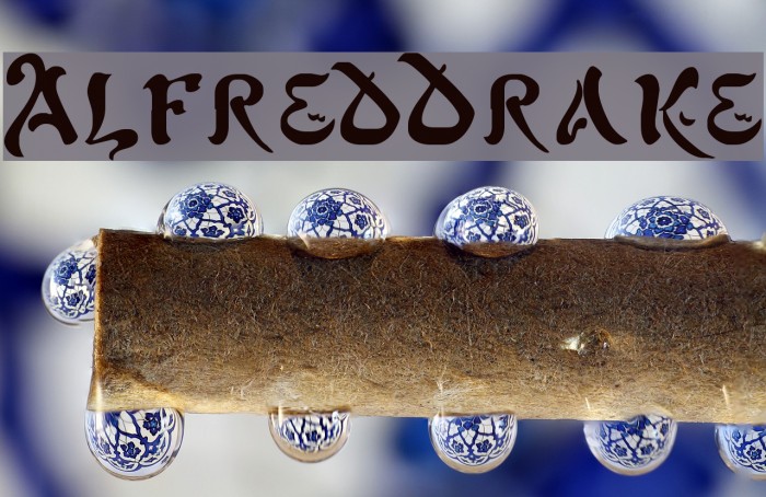 AlfredDrake Font examples