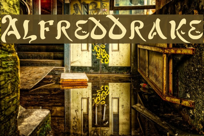AlfredDrake Font examples