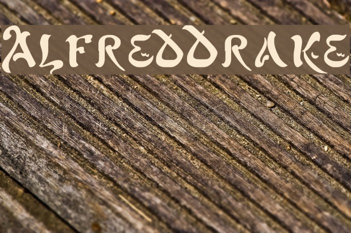 AlfredDrake Font examples