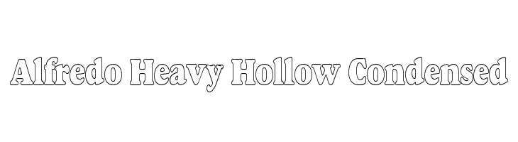 Alfredo Heavy Hollow Condensed  नि: शुल्क फ़ॉन्ट्स डाउनलोड