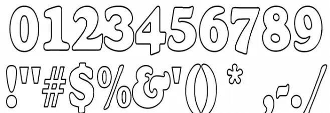 Alfredo Heavy Hollow Condensed Font OTHER CHARS