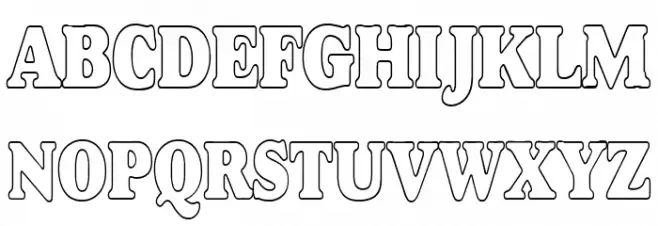 Alfredo Heavy Hollow Condensed Schriftart Groß