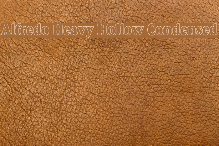 Alfredo Heavy Hollow Condensed Font examples