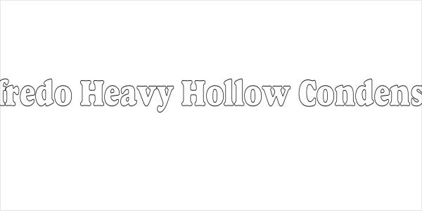 Alfredo Heavy Hollow Condensed Logo